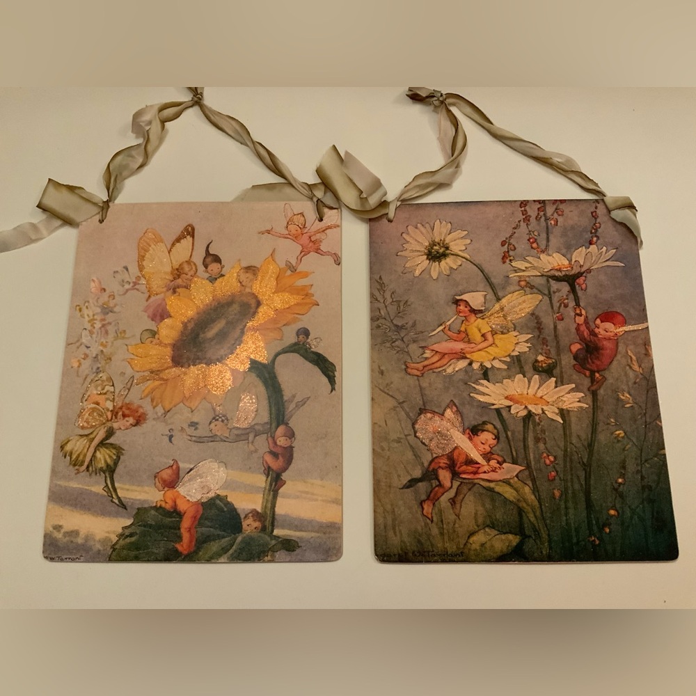 Fairy Garden Wall Art Set - Sunflower and Daisy Design